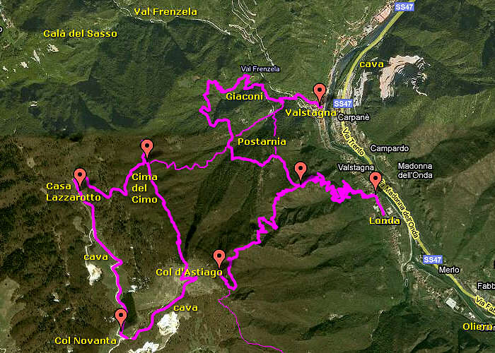 Map02 Trek Sentiero del Vu Valstagna